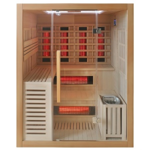 Sauna combinata cu infrarosu si finlandeza cu soba Harvia 3.8kW, Helsi pentru 4 persoane - Img 5