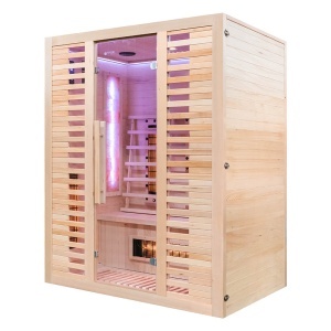 Saună cu infraroșu cu piatră de sare + turmaline MO-C3ST 150 x 110 x x190 cm pentru 2-3 persoane - Img 6