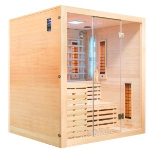 Sauna cu infrarosu si cromoterapie pentru 4 persoane EA4RS 180 x 160 x 200 cm - Img 4