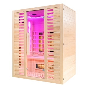 Sauna cu infrarosu si piatra sarata pentru 3 persoane C3S 150 x 110 x 190 cm - Img 7
