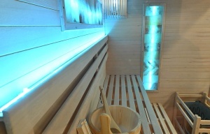 Sauna finlandeza cu temperatura inalta si soba Harvia 8kW pentru 4 persoane EP4S dreapta 180 x 160 cm - Img 10