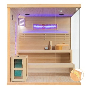 Sauna finlandeza cu temperatura inalta si soba Harvia 8kW pentru 4 persoane EP4S stanga 180 x 160 cm - Img 12
