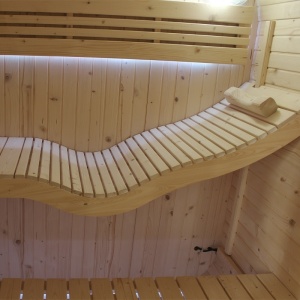 Sauna finlandeza pentru gradina cu soba Molde pentru 2-4 persoane, 180 x 200 cm - Img 18