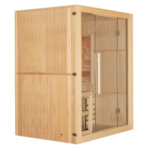 Saună uscată cu încălzitor HARVIA de 3,5 kW, piatră de sare și izolație de perete MO-EA3S, 150 x 120 x 190 cm - Img 5