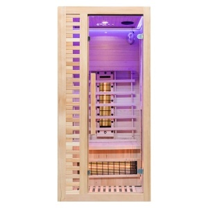 Sauna uscata cu infrarosu si cu piatra sarata pentru 1 persoana C1ST 90 x 90 cm
