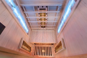 Sauna uscata cu infrarosu si cu piatra sarata pentru 1 persoana C1ST 90 x 90 cm - Img 11
