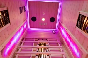 Sauna uscata cu infrarosu si cu piatra sarata pentru 1 persoana C1ST 90 x 90 cm - Img 21