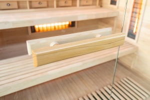 Sauna uscata cu infrarosu si piatra sarata pentru 4 persoane EP4RS dreapta 175 x 140 cm - Img 10