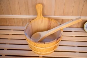 Sauna uscata cu soba Harvia 3.5kW pentru 3 persoane EA3 150 x 120 x 190 cm - Img 9