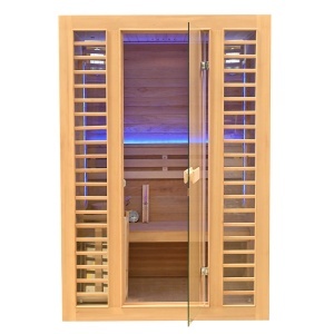Saună uscată finlandeza MO-EL3S cu soba HARVIA 4,5 kW, 150 x 120 x 190 cm pentru 3 persoane - Img 4