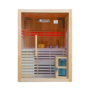 Sauna uscata finlandeza pentru 3 persoane cu soba Harvia 4.5 kW si piatra sarata EA3S XL 150 x 150 x 200 cm - Img 5