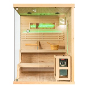 Sauna uscata MO-EP2S XL cu montaj dreapta, soba Harvia 4.5kW, 150 x 120 x 200 cm pentru 2 persoane - Img 6
