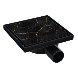 Scurgere baie patrata cu sifon rotativ 360 Fix DLO7 15 x 15 cm negru - Img 5