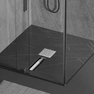 Scurgere cabina de dus tip sifon patrat Wave DL06 din inox 15 x 15 cm - Img 6