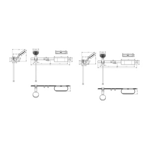 Set accesorii Hansgrohe WallStoris negru mat cu set de dus - Img 2
