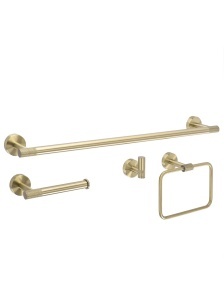 Set accesorii pentru baie GRID Brush Gold 4 piese - Img 2