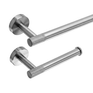 Set accesorii pentru baie GRID Brush Nickel 4 piese - Img 2