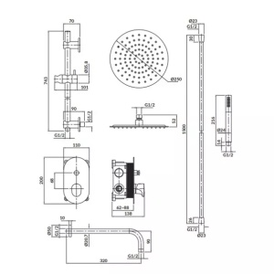 Set de dus auriu Cersanit Inverto B262 - Img 2