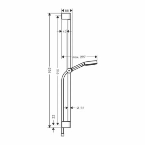 Set de dus cu bara Hansgrohe Pulsify Select 105 Relaxation 90 cm crom 3 functii - Img 2