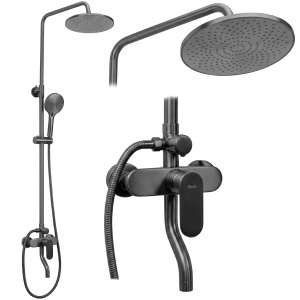 Set de dus cu baterie termostatica REA Drop Titan