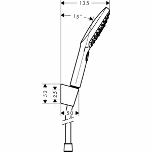 Set de dus cu porter Hansgrohe Raindance Select E120 crom 3 functii - Img 2