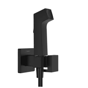 Set de dus igiena intima negru mat Hansgrohe E EcoSmart cu 1 jet - Img 1