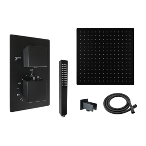 Set de dus negru mat, termostatic, 3 functii cod 1008 SLIM - Img 9
