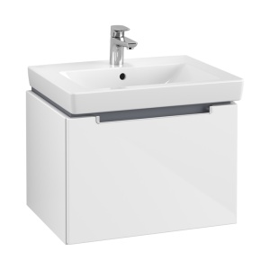 Set mobilier baie suspendat cu lavoar Villeroy & Boch Subway 2.0, alb lucios, 60 cm