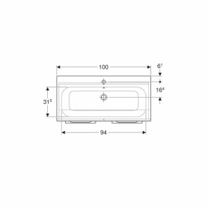 Set mobilier si lavoar suspendat Geberit Selnova lava gri inchis 100 x 48 cm - Img 2