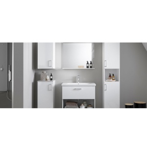 Set mobilier suspendat cu lavoar Kolpasan Evelin 80 x 46 cm alb - Img 4