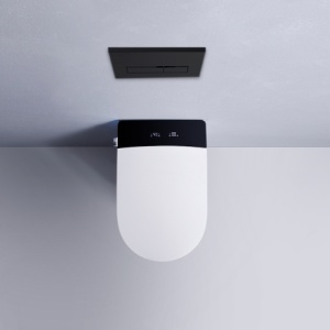 Set vas WC Smart ,cu functie bideu, Buton Negru, cadru inclus - Img 5