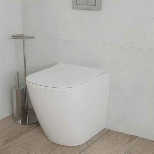 Set vas WC stativ cu rimles protect si capac soft close Spectrum Tyber 35 x 51 cm alb - Img 3