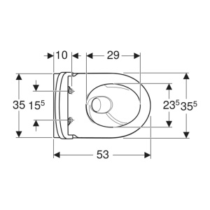 Set vas WC suspendat cu capac softclose Geberit iCon alb mat - Img 5