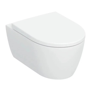 Set vas WC suspendat Geberit iCon TurboFlush, capac soft-close inclus, alb lucios - Img 2