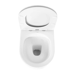 Set vas WC suspendat Rea Olivier alb lucios cu capac softclose - Img 2