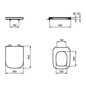 Set vas wc suspendat rimless Ideal Standard I.life B alb bideu si capac softclose - Img 8