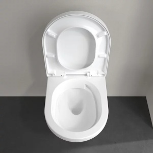 Set vas WC suspendat Villeroy & Boch Architectura TwistFlush rimless cu capac softclose alb - Img 5