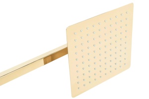 Sistem Complet De Dus REA ORIX GOLD BOX, Montaj In Perete, Para Patrata Tip Ploaie 25x25 Cm, 2 Functii De Curgere A Apei, Finisaj Auriu - Img 6