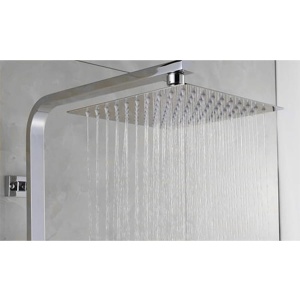 Sistem Complet De Dus Slim PRO 7301 Crom, Montaj Pe Perete, Para Patrata Tip Ploaie 20x20 Cm, 2 Functii De Curgere A Apei, Finisaj Crom - Img 2