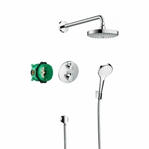 Sistem de dus incastrat Hansgrohe Croma Select S Ecostat S crom lucios - Img 1