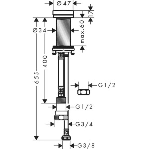 Supapa de inchidere crom periat Hansgrohe F21 - Img 2