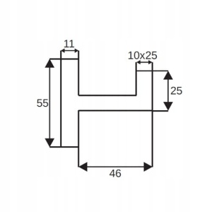 Suport pentru prosoape VELDMAN Quadro negru - Img 2