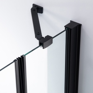Usa de dus batanta pentru nisa KZ27 negru mat 80 x 195 cm sticla 6 mm - Img 14