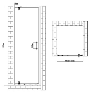 Usa de dus batanta pentru nisa ZES-KZ18A crom 70 x 195 cm sticla 6 mm - Img 9