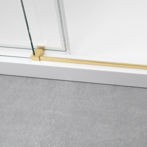 Usa de dus culisanta de walk-in ZES-KZ09A-GL-BR-100, rame auriu periat 95-100 cm - Img 9