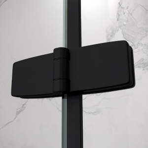 Usa de dus pliabila pentru nisa ZES-KZ21F-BL-120 negru mat 120 x 195 cm sticla 6 mm - Img 8