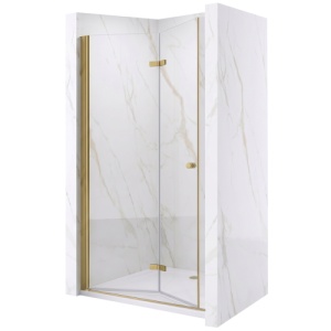 Usa de dus pliabila Veldman Como auriu periat 123 - 126 x 195 cm sticla 6 mm - Img 10