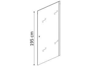 Usa de dus Veldman Atlanta crom 93 - 96 x 195 cm sticla 6 mm - Img 7