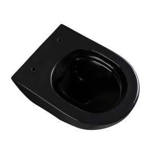 Vas de toaleta suspendat Mizu Black Gloss, rimless, cu capac din duroplast cu softclose - Img 3