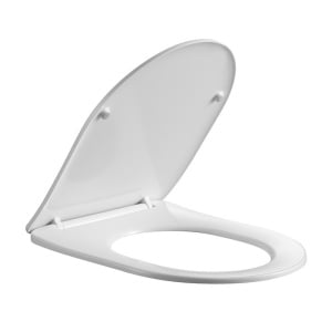 Vas de toaleta suspendat Mizu Tornado White, rimless cu capac din duroplast cu softclose - Img 11